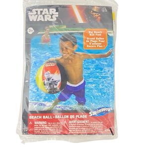 New DISNEY Swimways STAR WARS Inflatable Beach Ball  Age 3+